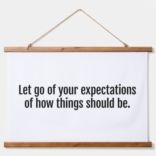 Verwacht wandtapijt met hout hangend wandkleed (Voorkant)