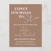 Verwacht weinig dozen om op leuk housewarming part briefkaart (Voorkant)