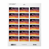 Verwacht wonderen Sparkle Sunset Get Well Soon Nam Etiket (Full Sheet)
