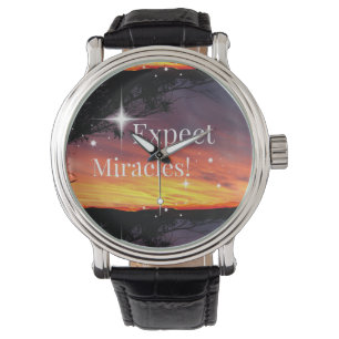 Verwacht wonderen Sparkle Sunset Get Well Soon Nam Horloge