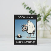 Verwachte bekendmaking Baby kippen Aankondiging (Staand voorkant)