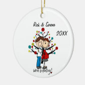 Verwachte feestdag keramisch ornament (Links)