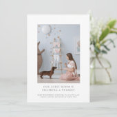 Verwachte foto zwangerschap aankondiging (Staand voorkant)