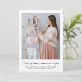 Verwachte foto zwangerschap aankondiging (Staand voorkant)