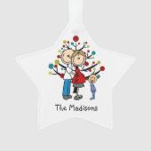 Verwachte kerstversiering met paar Toddler Boy Ornament (voorkant)