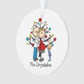 Verwachte kerstversiering met paar Toddler Boy Ornament (voorkant)