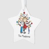 Verwachte kerstversiering met paar Toddler Boy Ornament (voorkant)