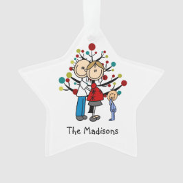 Verwachte kerstversiering met paar Toddler Boy Ornament