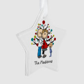 Verwachte kerstversiering met paar Toddler Boy Ornament (voorkant)