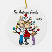 Verwachte koppeling met aangepaste feestdag voor m keramisch ornament (Voorkant)