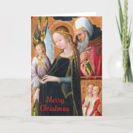 Verwachte Madonna met de heilige Jozef (Detail) Bl Feestdagen Kaart