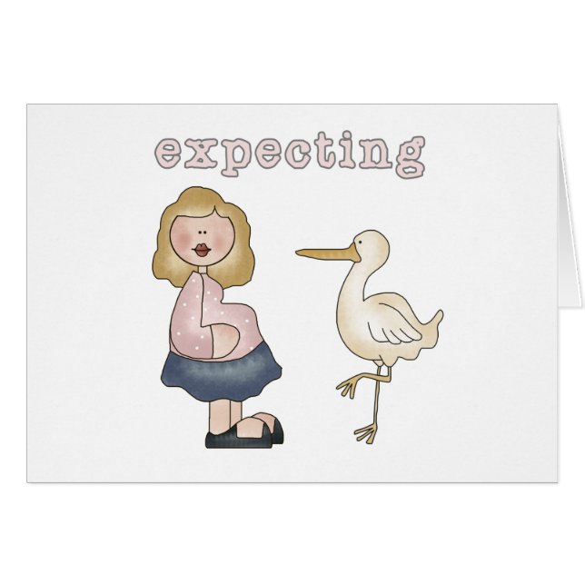 Verwachte moeder en Stork (Voorkant Horizontaal)