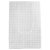 Verwachte moeder op Gray Gingham Medium Cadeauzakje (Achterkant)