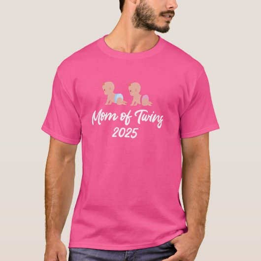 Verwachte moeder van een tweeling moeder van een t t-shirt (Voorkant)