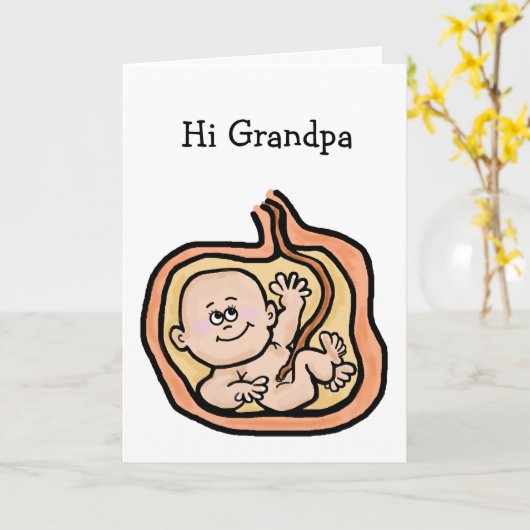 Verwachte opa Vaderdag Kaart (Gele Bloem)