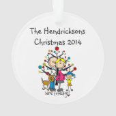 Verwachte paren, jongen en honden Acrylversiering Ornament (achterkant)