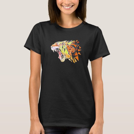 Verwachte tijgerkop Wildlife Wilderness Predator B T-shirt (Voorkant)