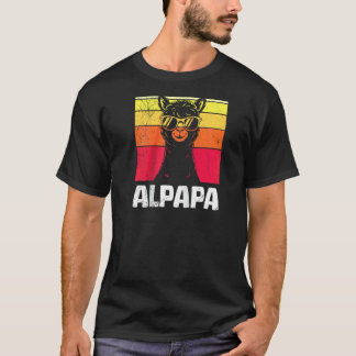 Verwachte Vader ALPAKADADDY Retro Grappig Binnenko T-shirt