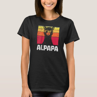 Verwachte Vader ALPAKADADDY Retro Grappig Wordt Va T-shirt