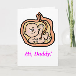 Verwachte Vaderdag Kaart voor Baby Girl