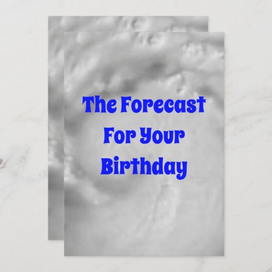 Verwachte Verjaardag Kaart (Voorkant / Achterkant)