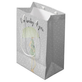 Verwachtende mama met Umbrella op Polka Dots Medium Cadeauzakje