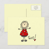 Verwachtende Twins T-shirts en cadeautjes Briefkaart (Voorkant / Achterkant)