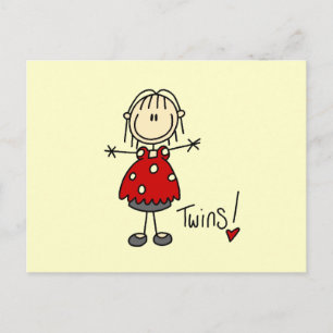 Verwachtende Twins T-shirts en cadeautjes Briefkaart