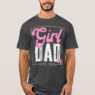 Verwachtende vader van meisje Geschat 2026 Vaderda T-shirt