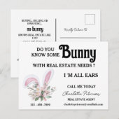 Verwachting bij paastijd of lente in onroerend goe feestdagenkaart (Voorkant / Achterkant)