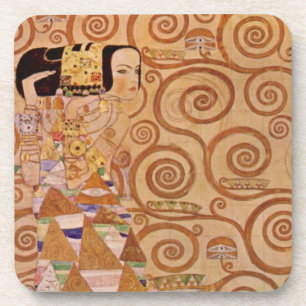 Verwachting door Klimt Vintage Victoriaanse Art No Bier Onderzetter