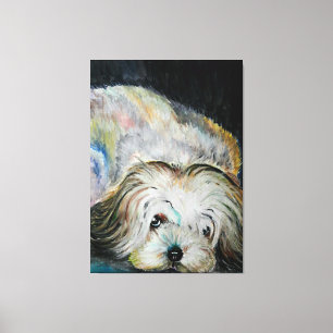 Verwachting Pet Dog Canvas Print - Schilderij