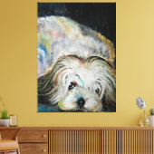 Verwachting Pet Dog Canvas Print - Schilderij (Insitu (Woonkamer))