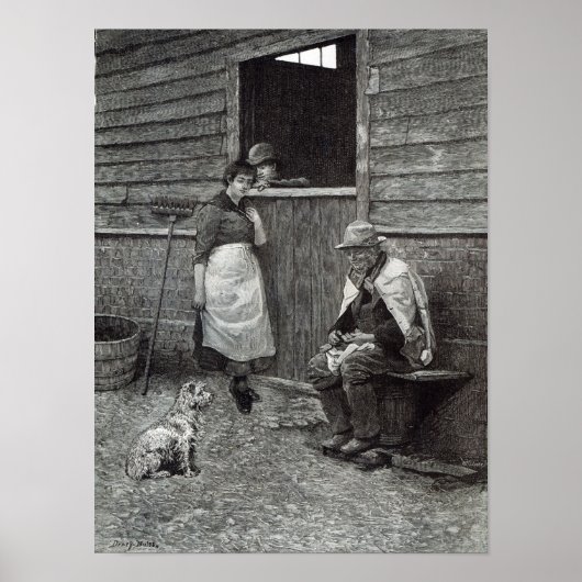 Verwachting, van 'vrijetijdsuren', 1888 poster (Voorkant)