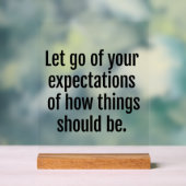 Verwachtingen Acrylteken Acryl Bord (Neutraal)