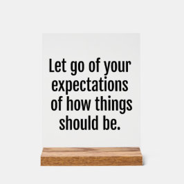 Verwachtingen Acrylteken Acryl Bord