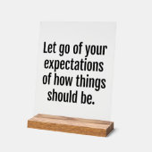 Verwachtingen Acrylteken Acryl Bord (Hoek)