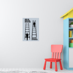 Verwachtingen en ervaringen ladder Motivatie Poster