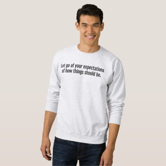 Verwachtingen Mannen Basis Sweatshirt (Voorkant volledig)