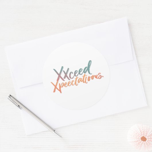 Verwachtingen overtreffen ronde sticker (Envelop)