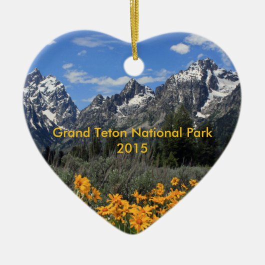 Verwachttijd in het nationale park Grand Teton Gep Keramisch Ornament (Voorkant)