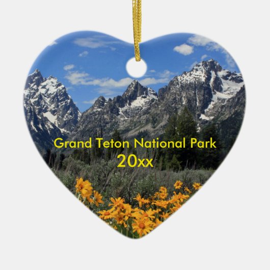 Verwachttijd in het nationale park Grand Teton Gep Keramisch Ornament (Voorkant)