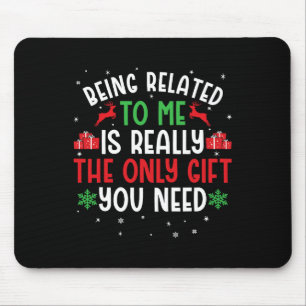 Verwant aan mij Grappig Kerst T-shirt Familie Cou Muismat