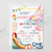 Verwant Achtertuin Waterslide Verjaardag Bash Kaart (Voorkant)