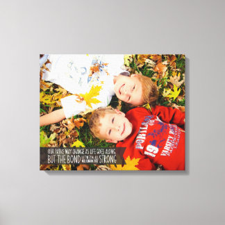 Verwant Bond Quote Verpakt Canvas met uw foto