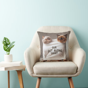 Verwant Katten Dragen Get Along Shirt Kussen