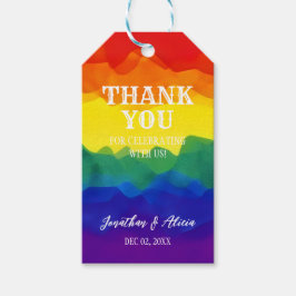 Verwant Kleurrijke Regenboog Gezamenlijke Verjaard Cadeaulabel