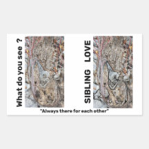 Verwant Liefde Rechthoek Stickers