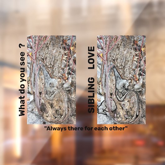 Verwant Liefde Venster Cling/Venster Decal (Vel 2)