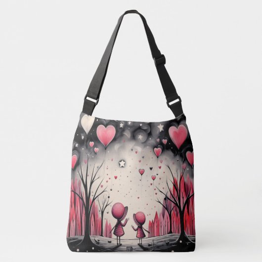 Verwant Stargazing Love Heart Crossbody Tas (Voorkant)
